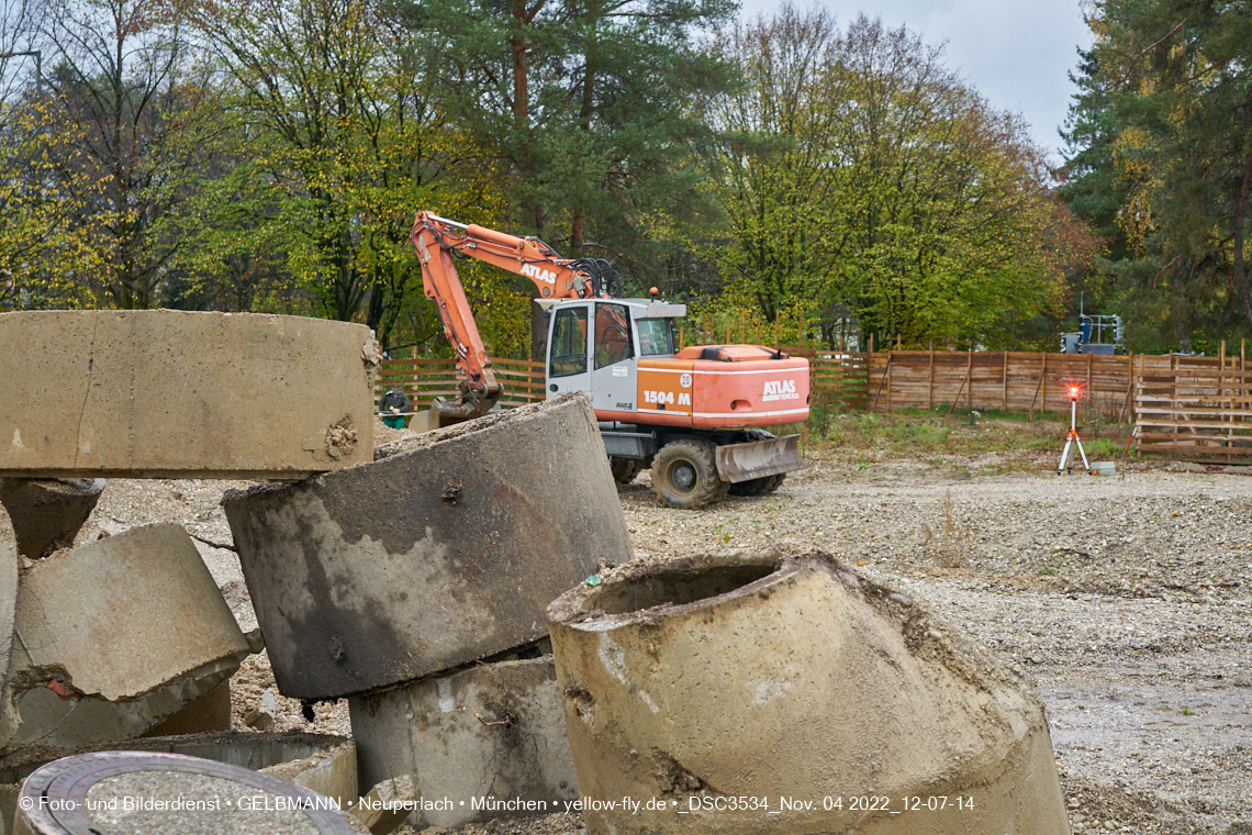 04.11.2022 - Baustelle an der Quiddestraße Haus für Kinder in Neuperlach